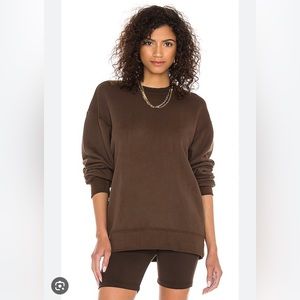 Cotton Citizen Brooklyn Oversized Crew Sweatshirt Coffee Mix